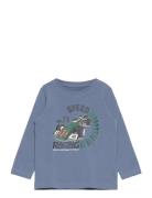 Nmmvux Ls Top Tops T-shirts Long-sleeved T-Skjorte Blue Name It
