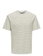 Onssebastian Reg Ss Tee Tops T-Kortærmet Skjorte White ONLY & SONS