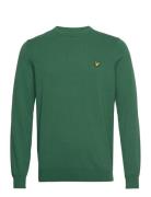 Cotton Crew Neck Jumper Tops Knitwear Round Necks Green Lyle & Scott