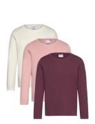 Top L S 2X2 Rib 3 Pack Tops T-shirts Long-sleeved T-Skjorte Multi/patt...