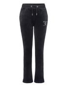 Luxe Ombre Diamante Velour Bootcut Bottoms Sweatpants Black Juicy Cout...