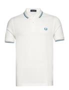 Twin Tipped Fp Shirt Tops Polos Short-sleeved White Fred Perry