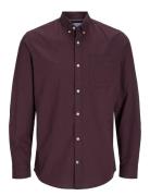Jjeoxford Shirt Ls Noos Tops Shirts Casual Burgundy Jack & J S