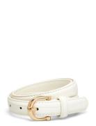 Crocodile Effect Belt Bælte White Mango