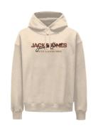 Jjalvis Sweat Hood Tops Sweatshirts & Hoodies Hoodies Cream Jack & J S