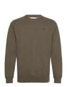 Crewneck Tops Sweatshirts & Hoodies Sweatshirts Khaki Green Revolution