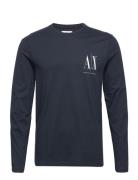 T-Shirt Tops T-Langærmet Skjorte Navy Armani Exchange