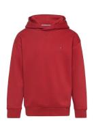 U Timeless Fleece Hoodie Tops Sweatshirts & Hoodies Hoodies Red Tommy ...