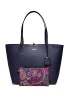 Faux-Leather Print Reversible Tote Shopper Taske Multi/patterned Laure...