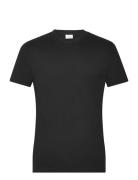 Slim-Fit Cotton V-Neck T-Shirt Tops T-Kortærmet Skjorte Black Mango