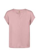 Sc-Thilde Tops Blouses Short-sleeved Pink Soyaconcept