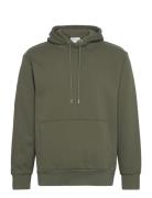 Slhreg-Dan Sweat Hood Tops Sweatshirts & Hoodies Hoodies Khaki Green S...