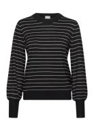 Kalizza Striped Pullover Tops Knitwear Jumpers Black Kaffe