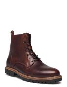 Troy Combat Boot Snørestøvler Brown Les Deux