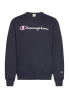 Crewneck Sweatshirt Tops Sweatshirts & Hoodies Sweatshirts Navy Champi...