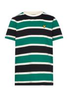 Stripe T-Shirt Tops T-Kortærmet Skjorte Green Lyle & Scott