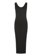 Vmmisa Sl Seamless Midi Rib Dress Noos Knælang Kjole Black Vero Moda M...