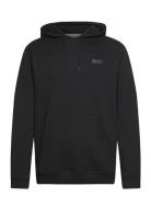 B.intl Small Logo Hood Tops Sweatshirts & Hoodies Hoodies Black Barbou...