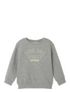 Nmnlew Ls Nreg Swe Bru Tops Sweatshirts & Hoodies Sweatshirts Grey Nam...