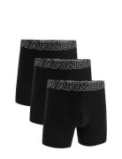 Ua Performance Cotton - Solid 6 In 3Pk Boxershorts Black Under Armour