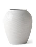 Rhombe Vase H25 Hvid Porcelæn Home Decoration Vases White Lyngby Porce...