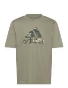 Camo Boys Sport T-Kortærmet Skjorte Khaki Green Adidas Sportswear