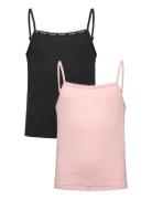 2Pk Cami Tops T-shirts Sleeveless Pink Calvin Klein