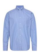 Kent Poplin Shirt Tops Shirts Casual Blue Les Deux