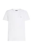 Essential Reg Fit Solid Tee Tops T-Kortærmet Skjorte White Tommy Hilfi...