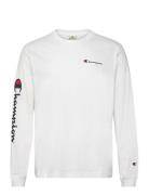 Crewneck Long Sleeve T-Shirt Tops T-Langærmet Skjorte White Champion