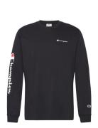 Crewneck Long Sleeve T-Shirt Tops T-Langærmet Skjorte Black Champion