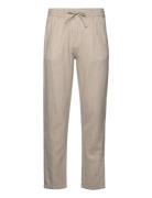 Linen Blend Herringb Pants Bottoms Trousers Casual Beige Lindbergh