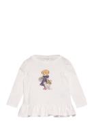 Polo Bear Cotton Jersey Peplum Tee Tops T-shirts Long-sleeved T-Skjort...