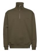 Diego Half-Zip Sweatshirt Tops Sweatshirts & Hoodies Sweatshirts Khaki...