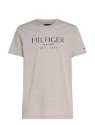 Big Hilfiger Tee Tops T-Kortærmet Skjorte Grey Tommy Hilfiger