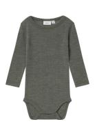 Nbmwang Wool Needle Ls Body Solid Noos Bodies Long-sleeved Green Name ...