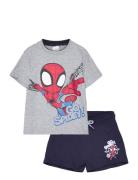 Ensemble Sets Sets With Short-sleeved T-shirt Blue Spider-man