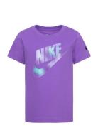 Nike Printed Club Graphic Tee Tops T-Kortærmet Skjorte Purple Nike