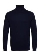 Slhberg Roll Neck Noos Tops Knitwear Turtlenecks Navy Selected Homme