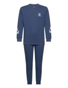 Hmlventi Tracksuit Sport Sweatsuits Blue Hummel