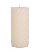 Pillar Candle Swirl 77H Home Decoration Candles Block Candles Cream Pr...