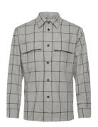 M. Remy Check Overshirt Designers Overshirts Grey Filippa K