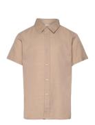 Nkmhommas Ss Shirt Tops Shirts Short-sleeved Shirts Brown Name It