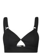 Heavy Boucle Bralette Tops Crop Tops Sleeveless Crop Tops Black REMAIN...