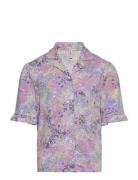 Koganna S/S Shirt Ptm Tops Shirts Short-sleeved Shirts Purple Kids Onl...