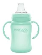 Glass Sippy Cup Healthy + Mint Green Baby & Maternity Baby Feeding Bab...