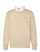 Reg Shield Heavy Rugger Tops Polos Long-sleeved Beige GANT