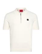 Sayfong 3 Designers Knitwear Short Sleeve Knitted Polos White HUGO