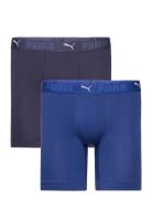 Puma Sport Cotton Long Boxer 2P Sport Boxers Blue PUMA