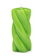 Blunt Twisted Candle Long Moss Green Home Decoration Candles Block Can...